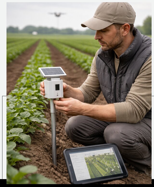 IoT мониторинг сельскохозяйственных полей и контроля в Старом Осколе